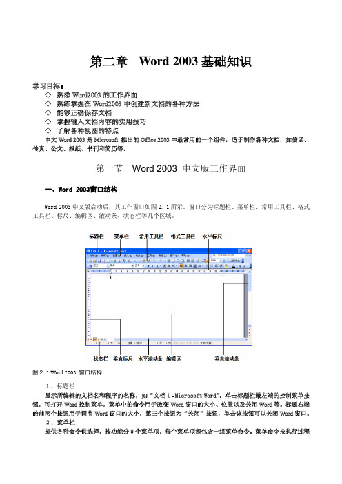 Word 2003基础知识