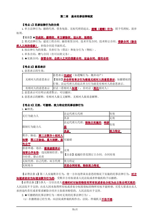 注册会计师-经济法考点串讲-第二章 基本民事法律制度(3页)