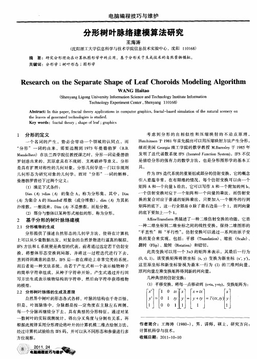 分形树叶脉络建模算法研究