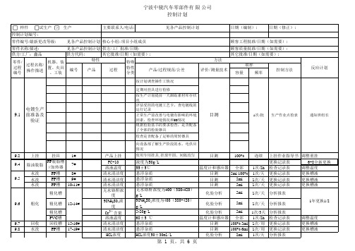 电镀控制计划xls