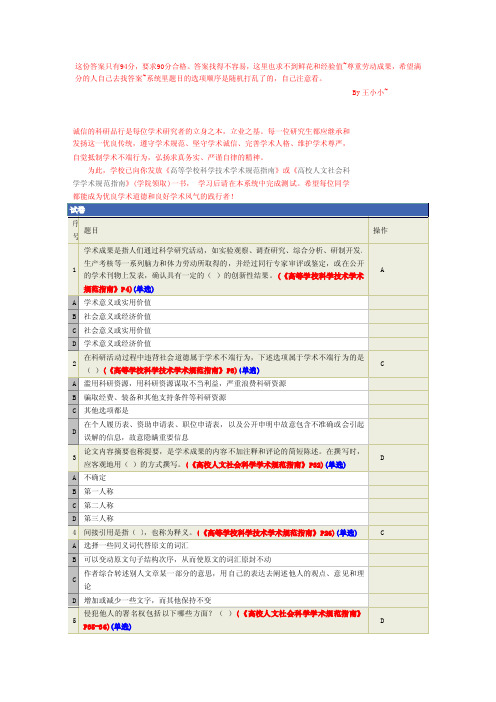 学术规范测试