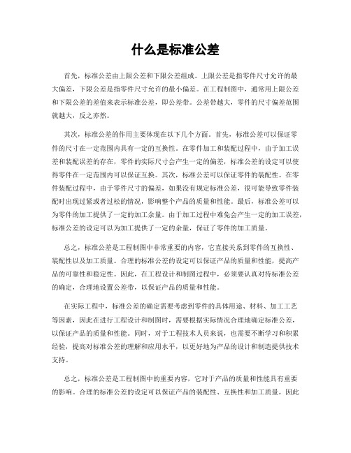 什么是标准公差