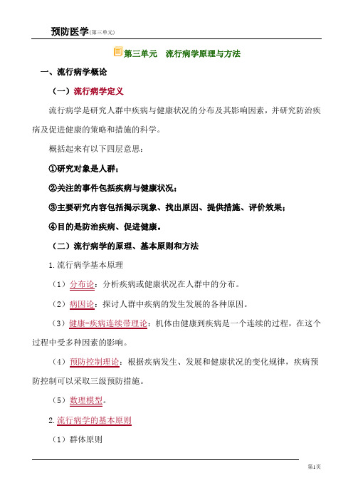执业医师考试预防医学考点梳理-流行病学原理与方法