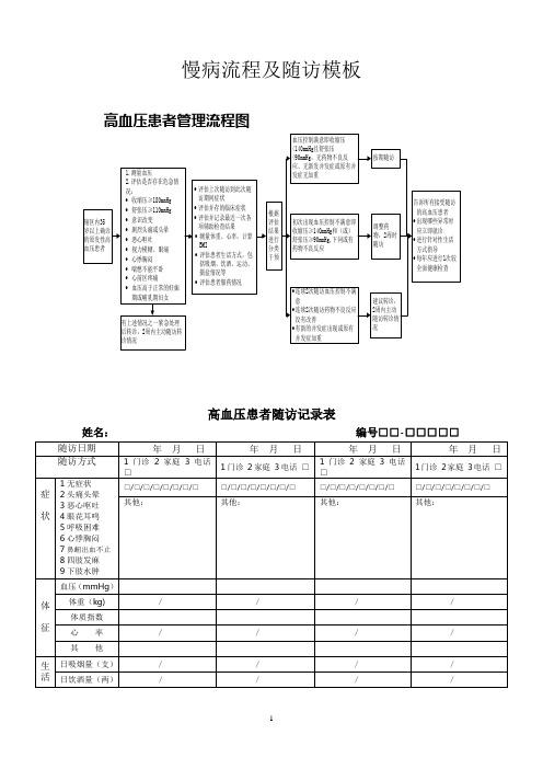 慢病管理流程及随访图-模板