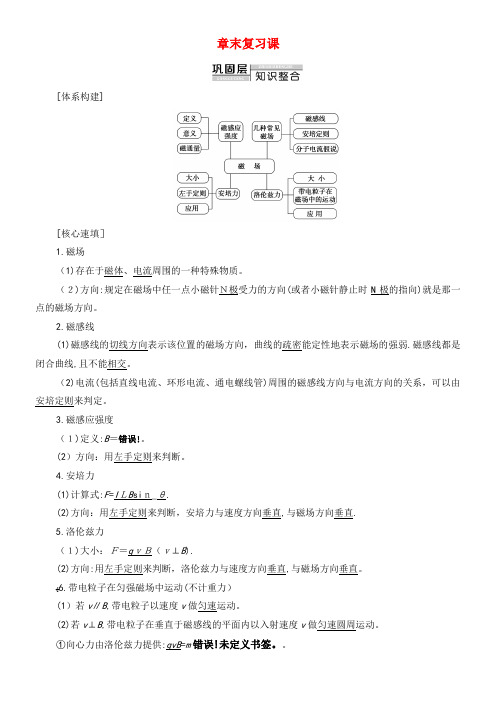 2020学年高中物理第3章章末复习课学案新人教版选修3-1(2021-2022学年)