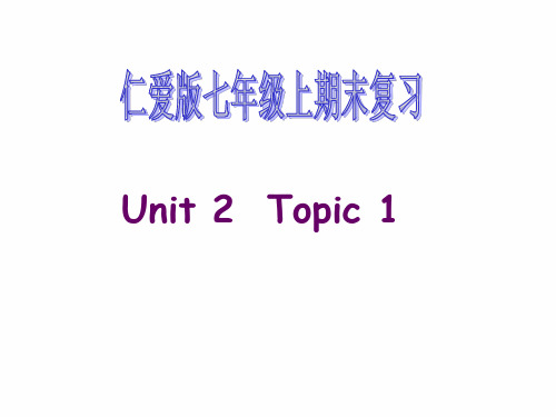 仁爱英语七年级上Unit2Topic1复习精品PPT课件