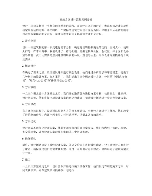 如何做建筑方案设计流程案例分析