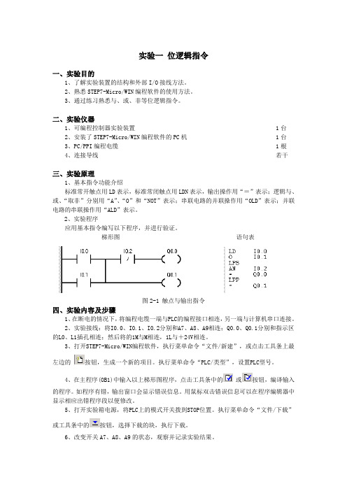 plc实验