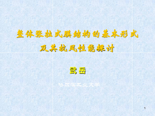 整体张拉式膜结构的基本形式及其抗风性能探讨ppt课件