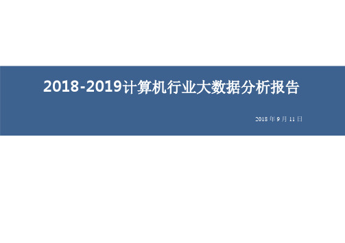 2018-2019计算机行业大数据分析报告