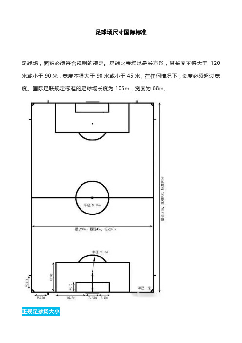 足球场尺寸国际标准