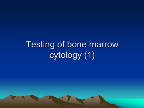 骨髓细胞学检查英文课件(第一部分)