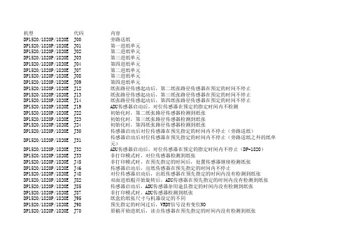 松下复印机维修代码