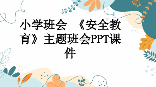 小学班会 《安全教育》主题班会PPT课件