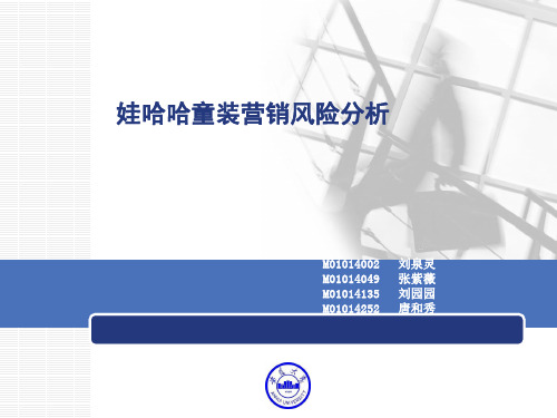 娃哈哈童装营销风险分析