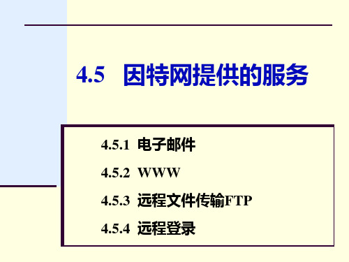 第4章4.5-因特网提供的服务PPT课件