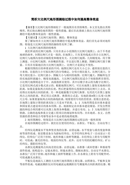 简析大比例尺地形图测绘过程中如何提高整体效益