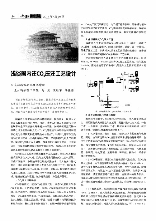 浅谈国内注CO2压注工艺设计