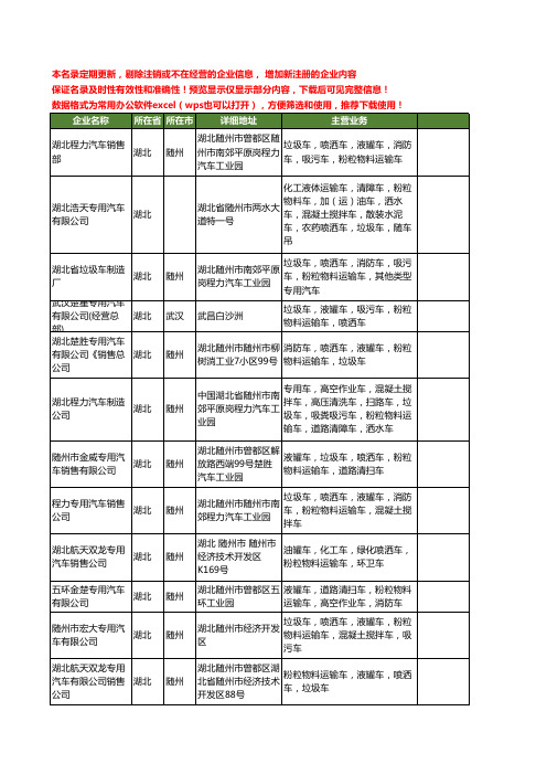 新版湖北省粉粒物料运输车工商企业公司商家名录名单联系方式大全455家