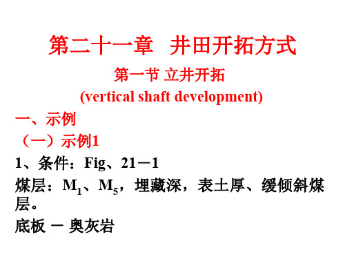采矿学(第21章井田开拓方式)