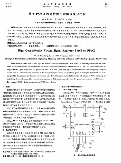 基于PSoC3的高性价比虚拟信号分析仪