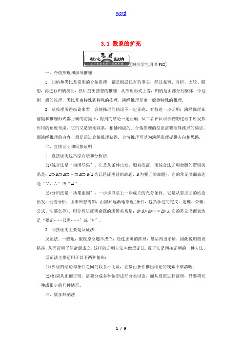 高中数学 第三章 数系的扩充与复数的引入 3.1 数系的扩充教学案 苏教版选修2-2-苏教版高二选修