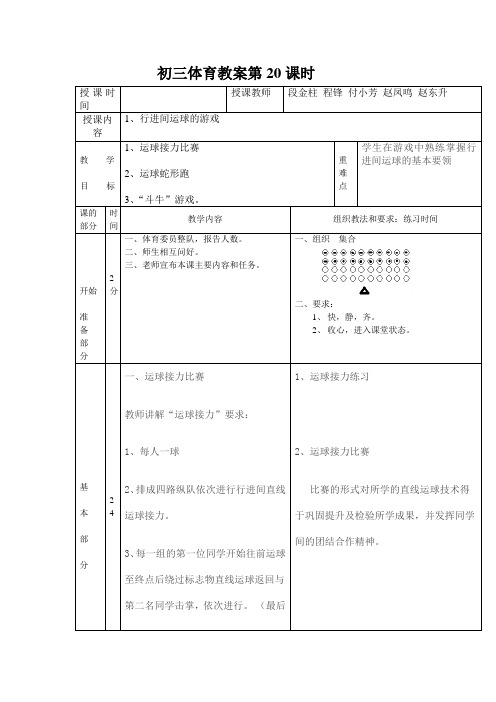 行进间运球游戏