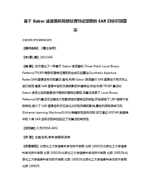 基于Gabor滤波器和局部纹理特征提取的SAR目标识别算法