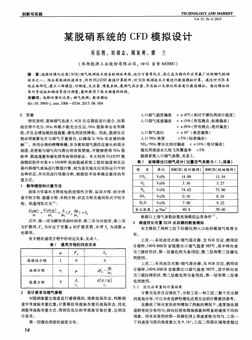 某脱硝系统的CFD模拟设计