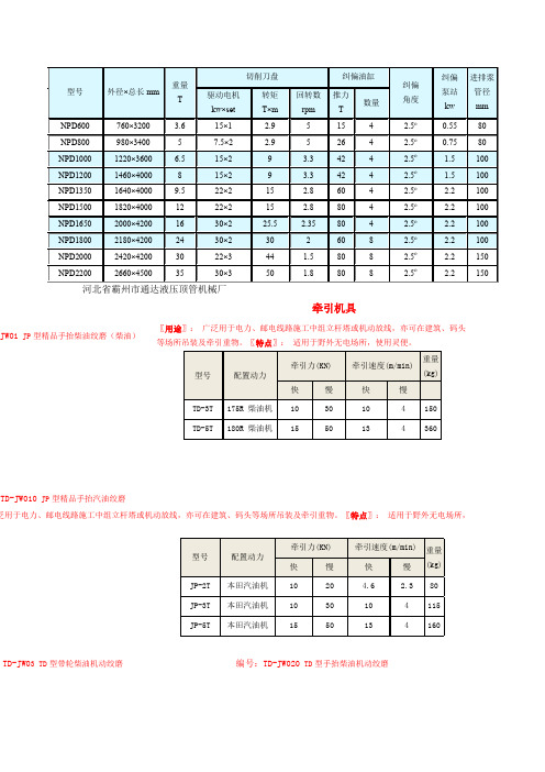 泥水顶管机械参数