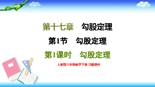 人教版八年级数学下册 17.1.1勾股定理 习题课件