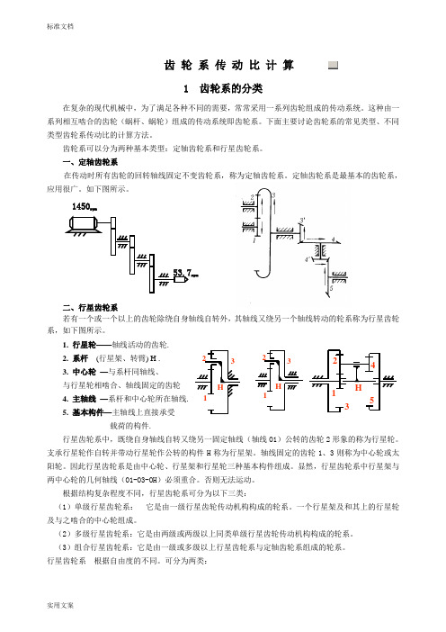 齿轮系传动比计算