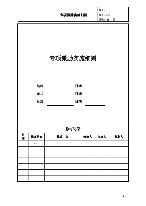 【地产分享】地产专项激励实施细则(1)