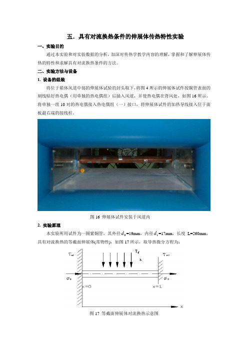 具有对流换热条件的伸展体传热特性试验