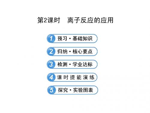 鲁科版化学选修四：3.4.2 离子反应的应用ppt课件