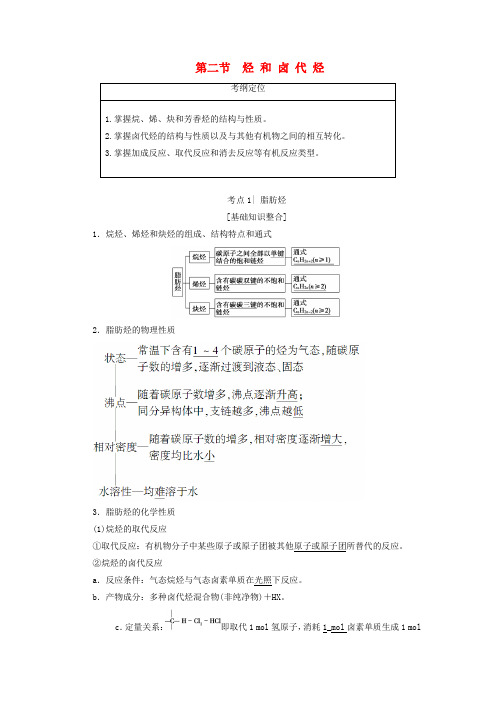 2018版高考化学一轮复习有机化学基础第2节烃和卤代烃教师用书新人教版选修5