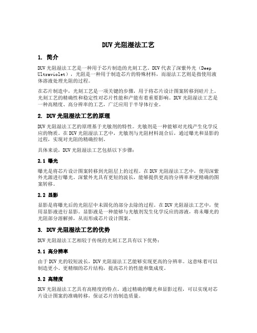 duv 光阻 湿法工艺