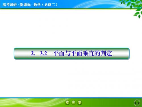 数学必修二 2.3.2  平面与平面垂直的判定 上课优质课件