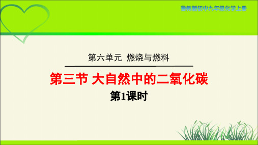 鲁教版九年级化学上册《大自然中的二氧化碳》第1课时示范课教学课件