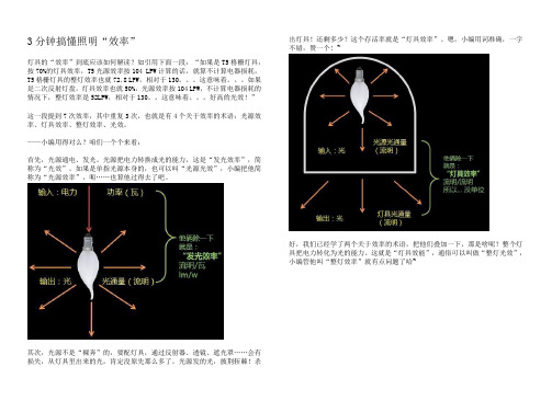 3分钟搞懂照明“效率”