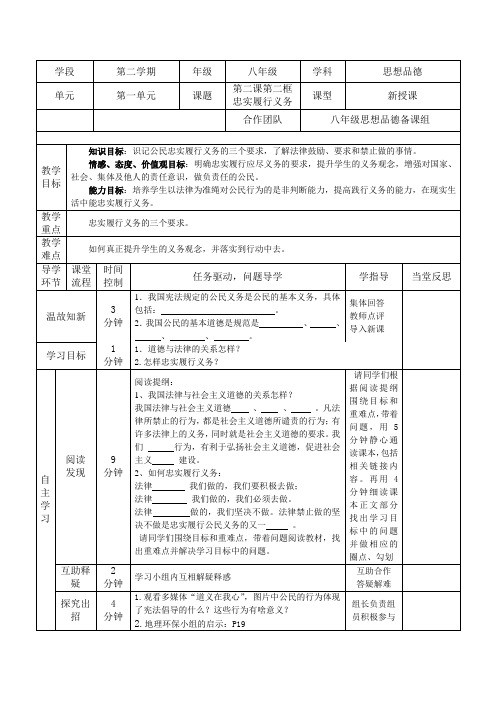 忠实履行义务导学