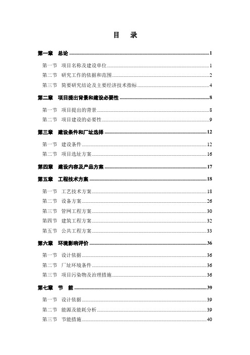 余热回收项目投资可行性研究报告