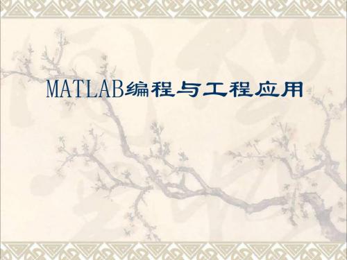 MATLAB编程与工程应用第2章 矩阵及其运算