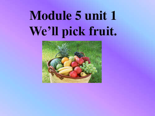 三年级下英语课件We‘pickfruit外研社一起