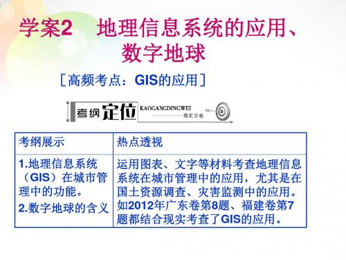 高考地理一轮复习 第3部分 第3章 地理信息技术的应用 地理信息系统的应用、数字地球学案课件