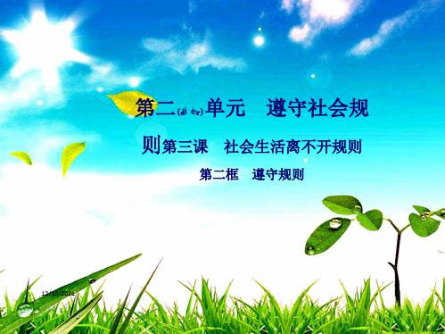 八年级道德与法治 第二单元 遵守社会规则 第三课 社会生活离不开规则 第二框 遵守规则教学 