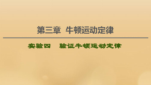 2021版高考物理一轮复习第3章牛顿运动定律实验4验证牛顿运动定律课件