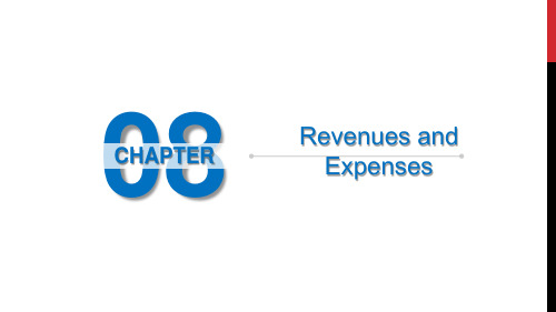 第8章 Revenues and Expenses《会计英语》PPT课件