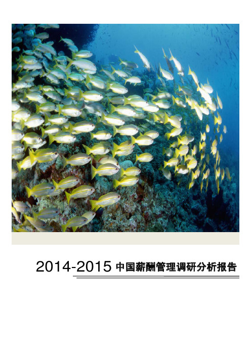 2014-2015年企业薪酬管理调研报告