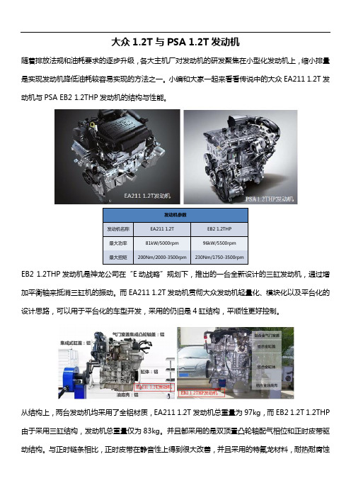 大众1.2T与PSA 1.2T发动机详解-精